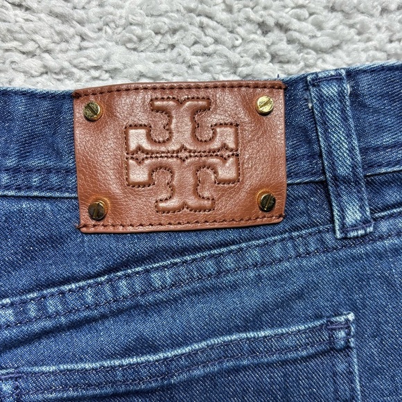 Tory Burch Shorts Womens 26 Cut Off Style Raw Hem Frayed Edge Low Rise Denim - Picture 5 of 5